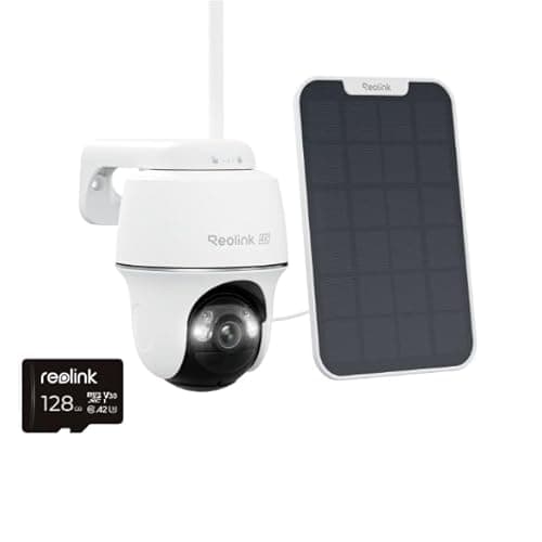 REOLINK Argus PT Ultra Bundle with 128GB SD Card, Solar Security Camera Wireless Outdoor, Pan Tilt Solar Powered with 4K Night Vision, 2.4/5 GHz Wi-Fi, 2-Way Talk, Home Hub Compatible