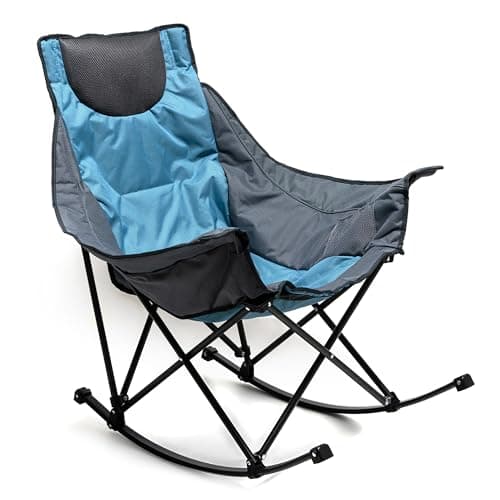 SUNNYFEEL Oversized Rocking Camping Chair — Padded, High Bac