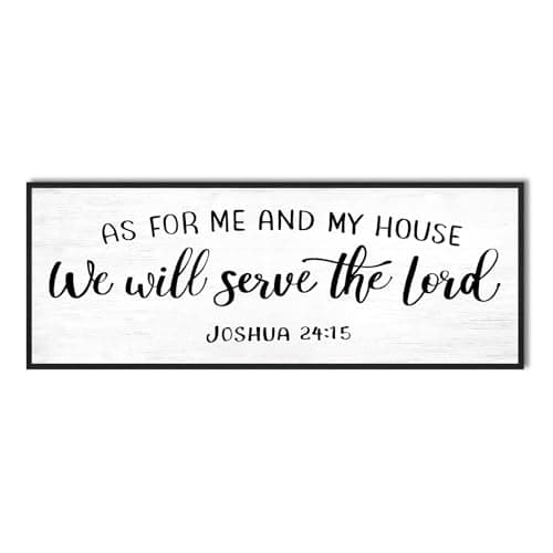 As for Me and My House Wall Decor 40x15 Bible Verses