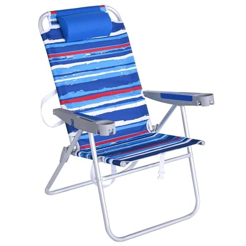 SUNNYFEEL Tall Folding Beach Chair β 500 Lb Capacity