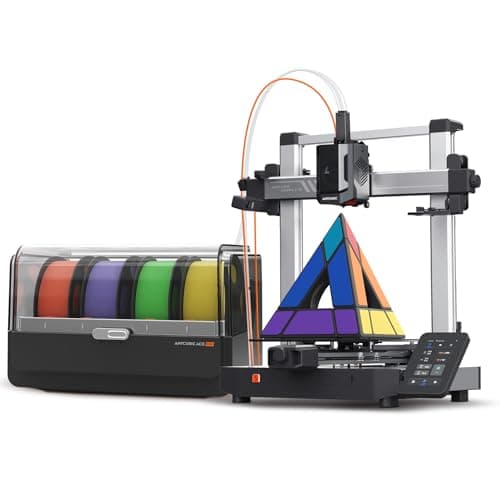 Anycubic Kobra 3 V2 Combo 3D Printer, Smart Multicolor Printing Up to 600mm/s Print Speed, Active Filament Drying Enhanced Auto-Leveling for Higher Success Rates, 10.0'' x 10.0'' x 10.2''