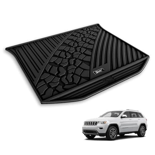 3W Floor Mats Compatible for Jeep Grand Cherokee 2013-2015 (Non L) TPE All Weather Custom Fit Floor Liner 1st and 2nd Row Full Set Car Mats, Black Grand Cherokee 2013-2015 Floor Mats Only