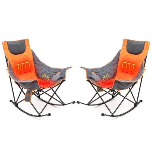 SunnyFeel 2-Pack Heated Camping Chair Oversized Rocker