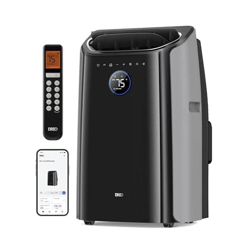 Dreo Portable Air Conditioners, 12000 BTU ASHRAE (8000 BTU DOE) Smart AC Unit for Room with Drainage-free Cooling, APP/Voice/Remote, Fan & Dehumidifier, Quiet Standing AC for Bedroom, AC515S
