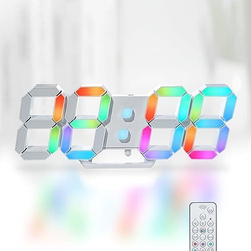 KOSUMOSU RGB LED Clock 9.7-In Gaming Desk
