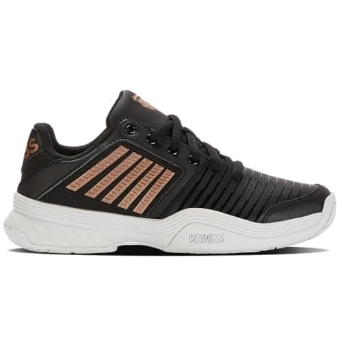 K-Swiss Women's Court Express Tennis Shoe 10 Black/White/Rosegold