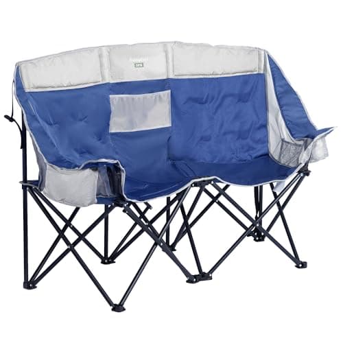 SunnyFeel Double Camping Loveseat Chair β Foldable Blue