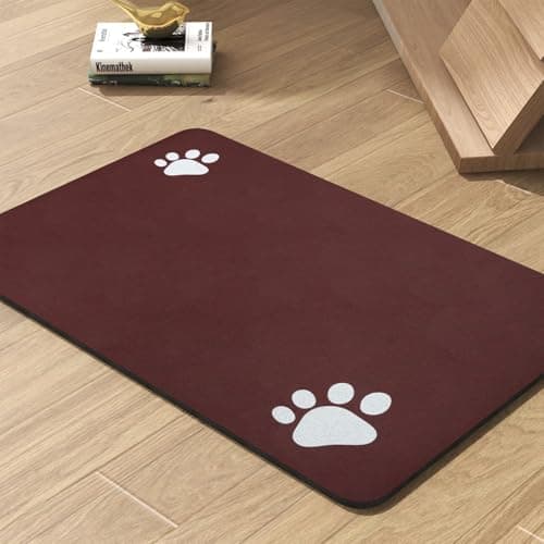 Pet Feeding Mat-Absorbent Dog Mat for Food and Water Bowl-No Stains Quick Dry Water Dispenser Mat-Dog Accessories Pet Supplies-Bowl for Messy Drinkers(RED,16"x24" Red 16"x24"