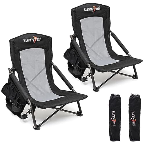 SUNNYFEEL Folding Low Camping Chair 2 Pack – Lightweight