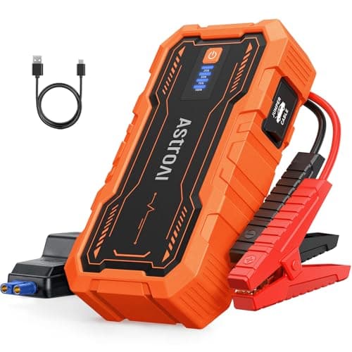 AstroAI S8 Pro Car Battery Jump Starter, 3000A Peak Jump Starter Battery Pack for Up to 9.0L Gas & 7.0L Diesel Engines, 12V Portable Jumper Box with 3 Modes Flashlight and Jumper CablesοΌOran